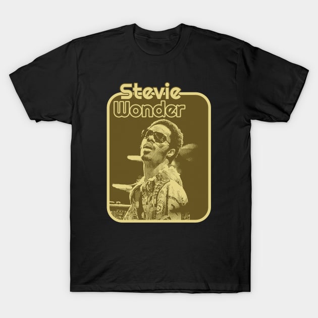 Stevie Wonder - retro classic T-Shirt by HANASUISI